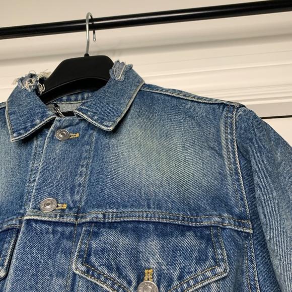 Balenciaga Campaign Logo Embroidered Denim Jacket - Picture 4 of 8